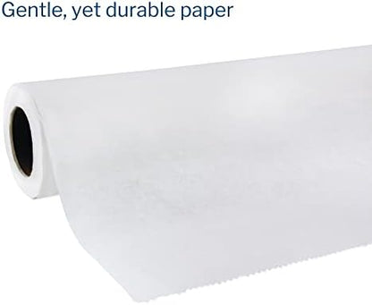 McKesson Medical Exam Table Paper [12 Rolls] – Bed Table Sheet Cover Ideal for Diaper Changing, Waxing, Nursing, Chiropractor, Patternmaking, Tracing - Smooth Paper Roll - White, 21 in x 225 ft