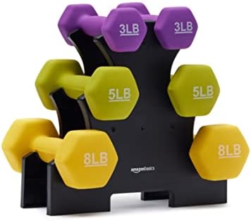 Amazon Basics Neoprene Dumbbell Hand Weights for Exercise and Muscle Toning