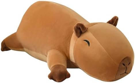 SQEQE Weighted Capybara Plush, Weighted Capybara Stuffed Animal, Cute Plushies Soft Pillow Toy Gift for Kids Adults 13.8 Inch, 1.6 Lbs