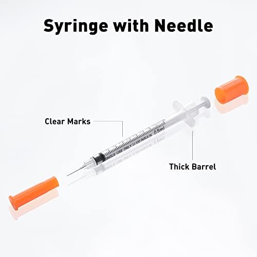 Knixxo U-100 0.5cc with 30 Gauge 5/16 inch Syringe, Individually Sealed 100 Pack
