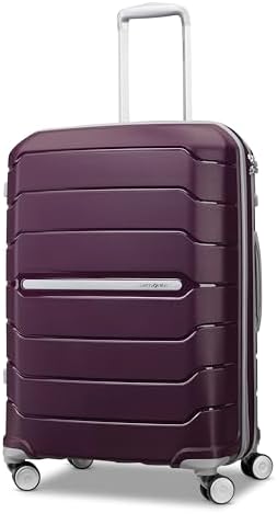 Samsonite Freeform 24-Inch Medium Luggage with Dual 360° Spinner Wheels - Checked Suitcase - TSA Lock, Airline-Approved - Lightweight Durable Polypropylene Expandable Hardshell - Amethyst Purple