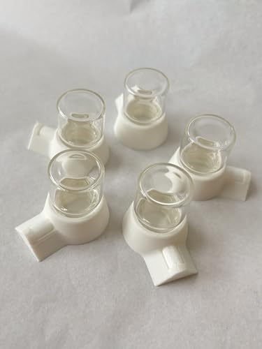 Humidifier 5mL Water Feeder for Ant Farms, Jumping Spiders, Beetles or other Insect Pets - SET of 5 (White)