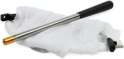 RESTCLOUD Insect and Butterfly Net with 16" Ring, 36" Net Depth, Handle Extends to 59 Inches (16" Ring, 59" Stainless Handle)