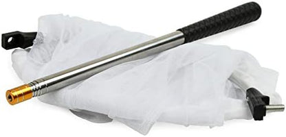 RESTCLOUD Insect and Butterfly Net with 16" Ring, 36" Net Depth, Handle Extends to 59 Inches (16" Ring, 59" Stainless Handle)