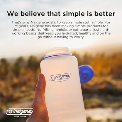 Nalgene Leak Proof Tritan BPA-Free Water Bottle - 32 oz Wide Mouth - Made in the USA for Outdoor Use & Daily Hydration (Amethyst)