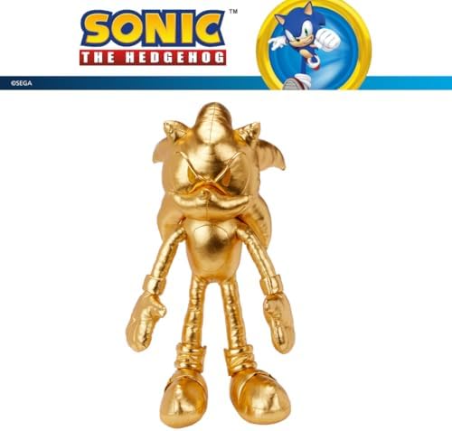 Franco Sonic The Hedgehog Anime 24K Gold Kids Bedding Super Soft Plush Cuddle Pillow Buddy, One Size, (Officially Licensed Product)