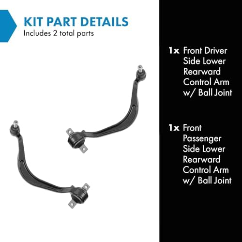TRQ Front Lower Control Arm with Ball Joint Set Compatible with 1995-2000 Chrysler Sebring Dodge Avenger 1995-1998 Eagle Talon 1995-1999 Mitsubishi Eclipse 1994-1998 Galant