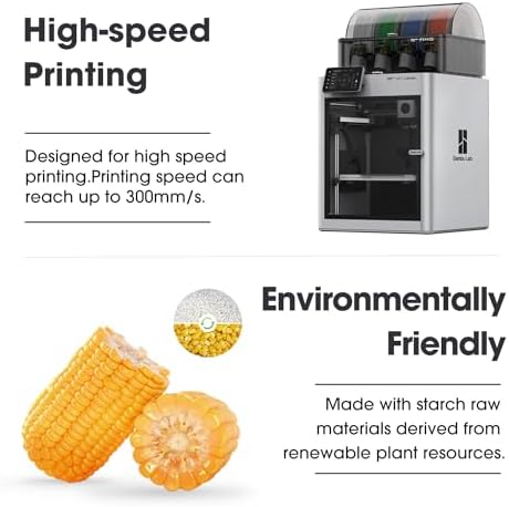 eSUN PLA Basic Filament 1.75mm, 3D Printer Filament High Speed PLA for Fast Printing, 1KG per Spool, 2 Spools High Speed 3D Printing Filament, Cold White + Black