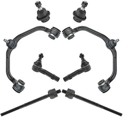 TRQ Front Steering & Suspension Kit Ball Joint Control Arm with Ball Joint Tie Rod Compatible with 1998-2011 Ford Ranger 2001-2009 Mazda B2300 1999-2001 B2500 1998-2007 B3000 1998-2000 B4000
