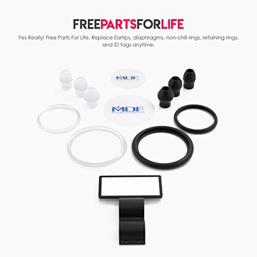 MDF Instruments, Acoustica Lightweight Stethoscope for Doctors, Nurses, Students, Home Health Use, Adult, Dual Head, Black Tube, Red Chestpiece-Headset, MDF747XPR11