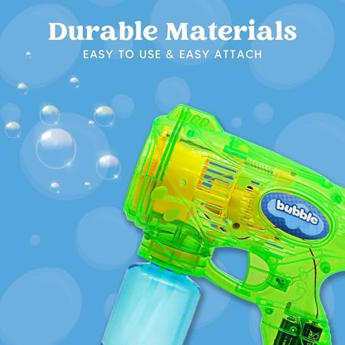 JOYIN 2 Bubble Guns Blaster Kit with 2 Solution for Kids, Automatic Bubble Maker Blower Machine for Party Favors, Birthday, Outdoor & Indoor Activity, Summer Toy