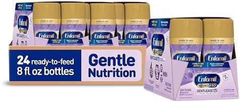 Enfamil NeuroPro Gentlease Baby Formula, Infant Formula Nutrition, Brain Support that has DHA, HuMO6 Immune Blend, Designed to Reduce Fussiness, Crying, Gas & Spit-up in 24 Hrs, 8 Fl Oz, 24 Bottles