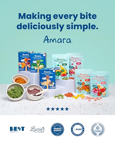 Amara Organic Fruit Bites Apple Kale - No Artificial Colors/Dyes, Added Sugar, Dairy-Free Fruit Snacks, Made with Organic Whole Foods, Healthy Fruit Snacks for Kids - 6 Pack