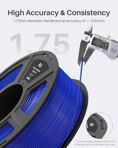 ELEGOO PLA Filament 1.75mm White 2KG, 3D Printer Filament Dimensional Accuracy +/- 0.02mm, 2pcs 1kg Spool(2.2lbs) Fit Most FDM 3D Printers