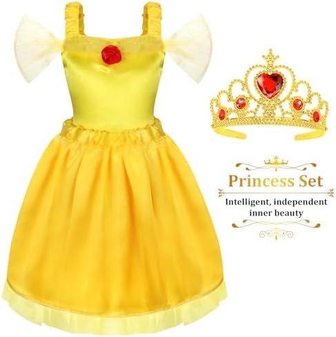 Princess Dress Up Clothes for Little Girl Role Play Costume Gift Set Princess Dress Up Toys for Toddler Girls