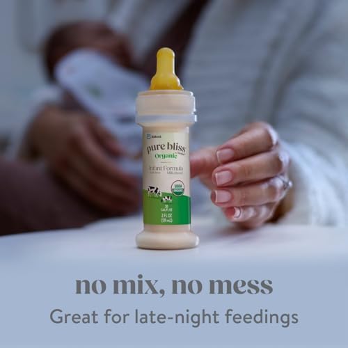 Pure Bliss by Similac Organic Infant Formula, Easy to Digest, USDA-Certified Organic, Ready to Feed, 2-fl-oz Bottle, Pack of 48