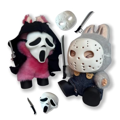 Two Sets Of 17cm Doll Clothes For Halloween Scary Mask Doll Accessories Cute Halloween Costumes For Dolls Create The Cutest 17cm Fashion Doll For Halloween