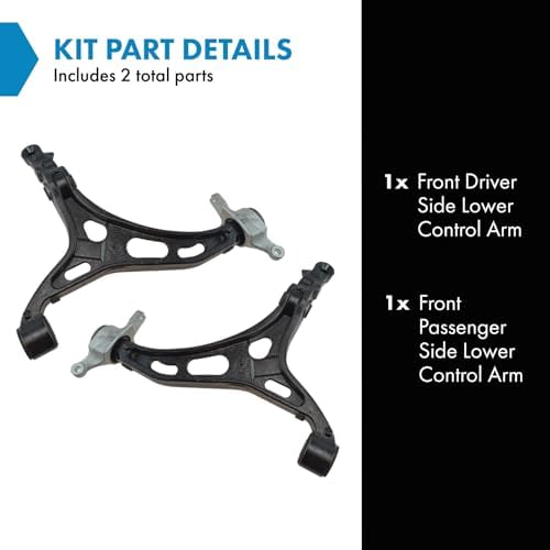 TRQ Front Lower Control Arm Set Compatible with 2011-2015 Dodge Durango Jeep Grand Cherokee