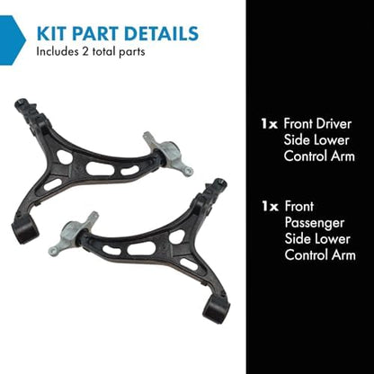 TRQ Front Lower Control Arm Set Compatible with 2011-2015 Dodge Durango Jeep Grand Cherokee