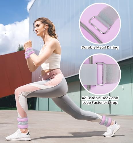 Ankle Weights A Pair of 1/2/3/4/6/8/10/12/20 LBS Wrist Leg Arm Weights for Women Men kids child with Adjustable Straps, Strength weighted for Physical Therapy Running Walking Fitness Gym Workout