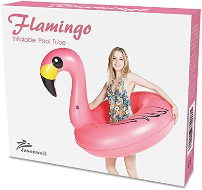Jasonwell Giant Inflatable Flamingo Pool Floats Party Float Tube with Fast Valves Summer Beach Swimming Pool Lounge Raft Decorations Toys for Adults & Kids