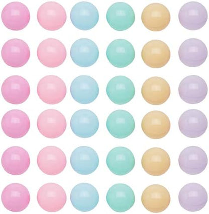 Amazon Basics BPA Free Crush Proof Plastic Ball, Pit Balls with Storage Bag, Toddlers Kids 12+ Months, 1000 Count, 1000 Balls, 6 Pastel Colors