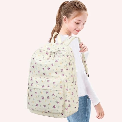 School Backpack for Teen Girls Bookbags Elementary High School Corduroy Laptop Bags Women Travel Daypacks