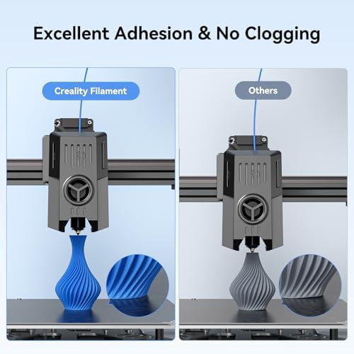 Creality PLA Filament 1.75mm PLA 3D Printer Filament, 2kg Cardboard Spool (4.4lbs), Dimensional Accuracy +/- 0.02mm, Fit Most FDM Printer (Blue & Blue 2-Pack)