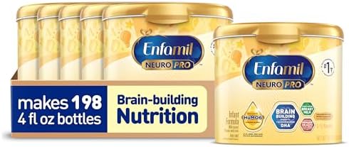 Enfamil NeuroPro Baby Formula, Milk-Based Infant Nutrition, MFGM* 5-Year Benefit, Expert-Recommended Brain-Building Omega-3 DHA, Exclusive HuMO6 Immune Blend, Non-GMO, 124.2 oz