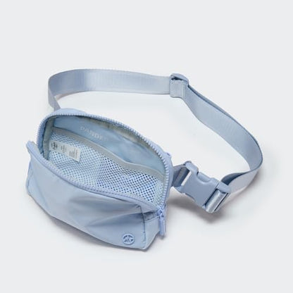 Pander Two Way Zipper Fanny Pack Nylon Everywhere Belt Bag for Women, Water Repellent Waist Packs, Crossbody Bags with Adjustable Strap (Windmill Blue).