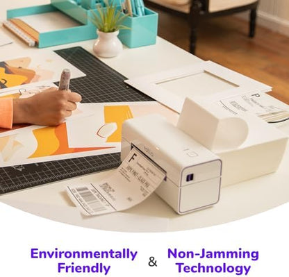 Rollo Direct Thermal Shipping Labels - Pack of 500 4x6 Thermal Labels Fanfold - Perforated and Strong Adhesive (Commercial Grade)