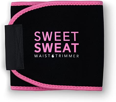 Sports Research® Sweet Sweat Waist Trimmer - Premium Sweat Enhancing Fitness Belt for Women & Men - 5 Adjustable Sizes