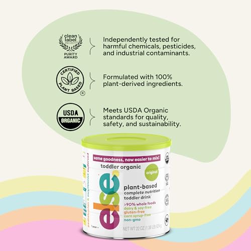 Else Nutrition Toddler Formula 12-36 mo., Plant Based Toddler Nutritional Drink - Soy & Dairy Free, Lactose Free - Complete Baby Formula (12-36 mo.), Protein Powder w/ 20+ Vitamins (22oz, 6-Pack)
