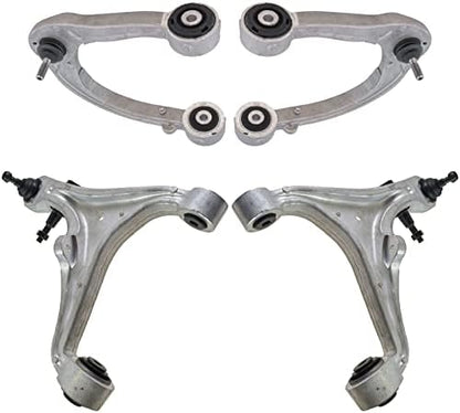 TRQ Front Upper & Lower Control Arm with Ball Joint Set Compatible with 2008-2014 Cadillac CTS 2004-2009 SRX 2005-2011 STS