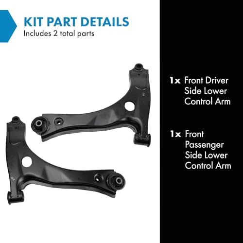 TRQ Front Lower Control Arm Set Compatible with 2015-2019 Ford Transit-150 Transit-250 Transit-350 Transit-350 HD