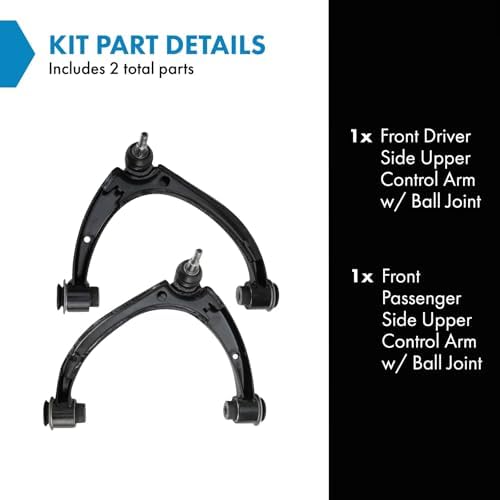 TRQ Front Upper Control Arm with Ball Joint Set Compatible with 2015-2022 Chevrolet Colorado GMC Canyon