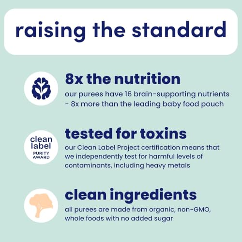 Cerebelly Baby Food Pouches – Organic Veggie Purees for Toddlers | No Added Sugar, Fiber, Non-GMO | Blended Toddler Pouches | 4 Ounce BPA-Free Pouch | Carrot Chickpea | 6 Count