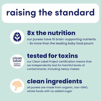 Cerebelly Baby Food Pouches – Organic Veggie Purees for Toddlers | No Added Sugar, Fiber, Non-GMO | Blended Toddler Pouches | 4 Ounce BPA-Free Pouch | Carrot Chickpea | 6 Count