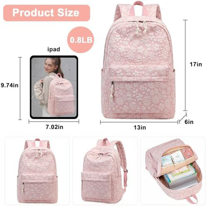 School Backpack for Teen Girls Bookbags Elementary High School Corduroy Laptop Bags Women Travel Daypacks