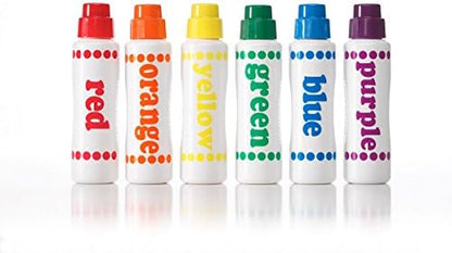Do A Dot Art! Markers 6-Pack Rainbow Washable Paint Markers, The Original Dot Marker, Activity Craft Coloring Supplies for Kids and Toddlers, Made in the USA
