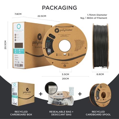 Polymaker PLA PRO Filament 1.75mm 1kg, Tough & High Rigidity Metallic Blue 3D Printing Filament, PolyLite PLA PRO 3D Printer Filament 1.75mm, Print with Most 3D Printers