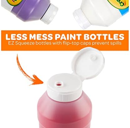 Crayola Washable Paint for Kids (12ct), Teacher Supplies, School Classroom Must Have, Bulk Paint Set, Nontoxic Kids Arts & Crafts Essentials, 16 Oz