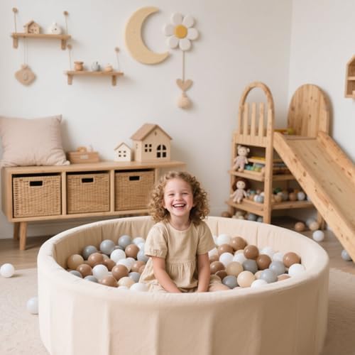 GOGOSO Ball Pit Balls for Toddlers,100pcs 2.15inch Crawl Balls BPA Free Crush Proof PlayBalls Soft Plastic Bals for Toddler, Pool Tent Party Favors Summer Water Bath Toy