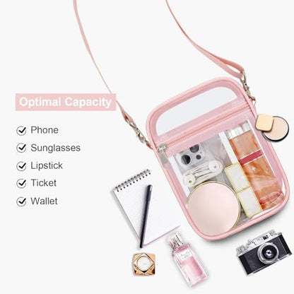 USPECLARE Clear Purse Stadium Approved CrossBody Bag for Men and Women