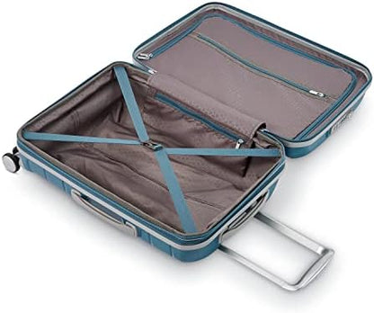 Samsonite Freeform Hardside Carry-On Luggage with Spinner Wheels - Hardshell Suitcase - TSA, Airline-Approved - Expandable Hard Shell, Smooth Rolling Wheels for Lightweight Travel - Dark Teal