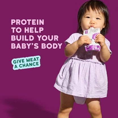 Serenity Kids Baby Food Pouches, Grass Fed Bison with Organic Kabocha Squash & Spinach, For 6+ Months, 3.5 Ounce Pouch (12 Count)