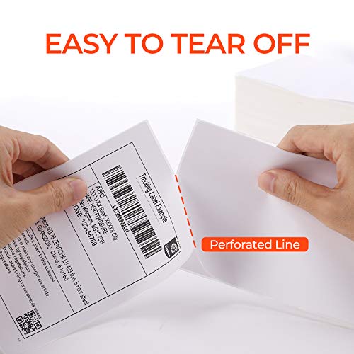 MUNBYN 4x6 Inch Direct Thermal Labels, 1000 Sheets/2 Rolls(500 Pcs per Roll), Shipping Paper for Thermal Printers, Permanent Adhesive Mailing Postage Labels for Shipping Packages