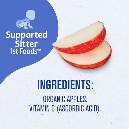 Gerber Stage 1 Baby Food, Organic Apple Jar, Fruit Puree, Vitamin C, Non-GMO, Baby Food Fruit, Puree Jars Glass, 10-pack