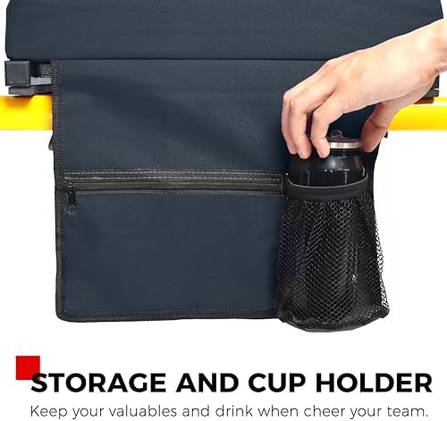 SPORT BEATS Stadium Seats with Back Support Bleacher Chairs with Back and Cushion Thick Padded Bleacher Seats Includes Shoulder Strap