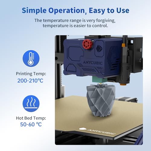 ANYCUBIC PLA Filament 1.75mm Bundle, 3D Printer PLA Filament 1.75mm Dimensional Accuracy +/- 0.02mm, 1KG Reusable Spool (2.2 lbs), 2KG Grey+Grey